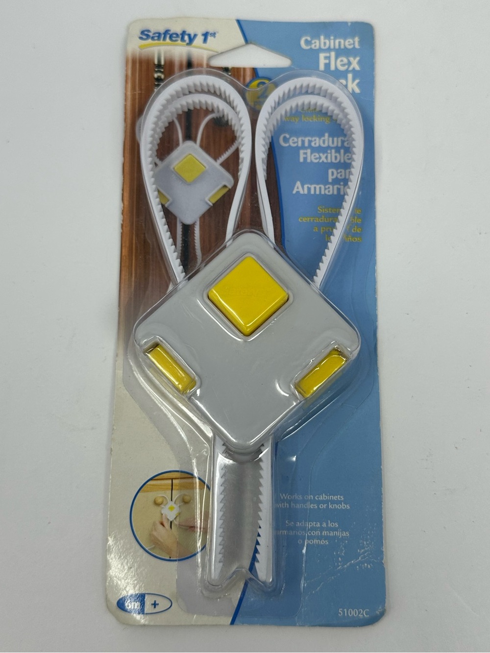NEW! 2 Pack of Safety 1st Cabinet Flex 3-Way Locking Cabinets Handles Knobs